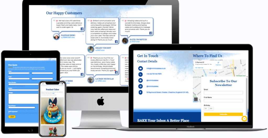 Mimitu Bakes Website Chester Cheshire by CJR Digital Strategy