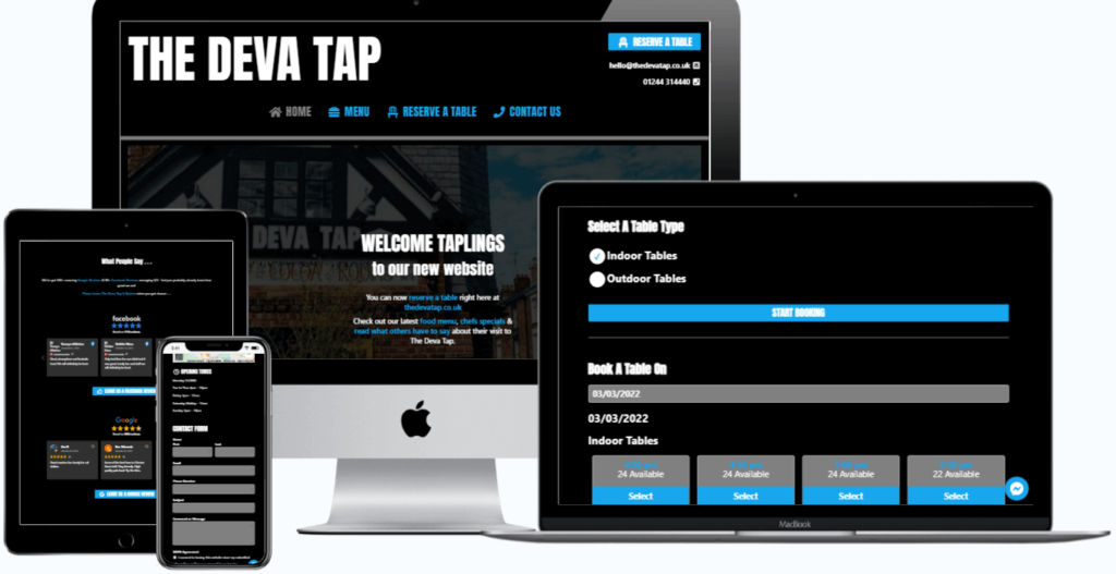 The Deva Tap Website Chester Cheshire by CJR Digital Strategy
